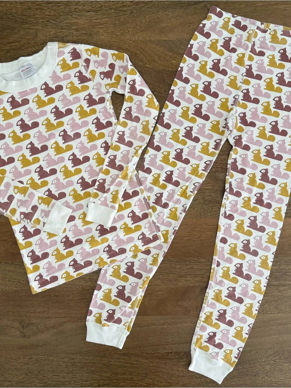 Hanna Andersson Two Piece Organic Cotton Squirrel Pajamas